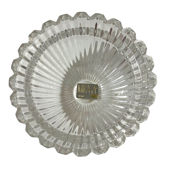 Vintage Mikasa Clear Glass Lot of 3 Items Candy Dish Bud Vase Home Decor Display - Picture 6 of 9